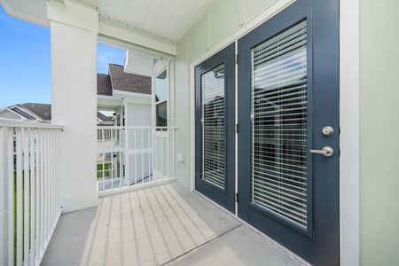 Back patio of a single apartment unit