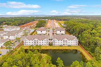 Aerial view of front of property